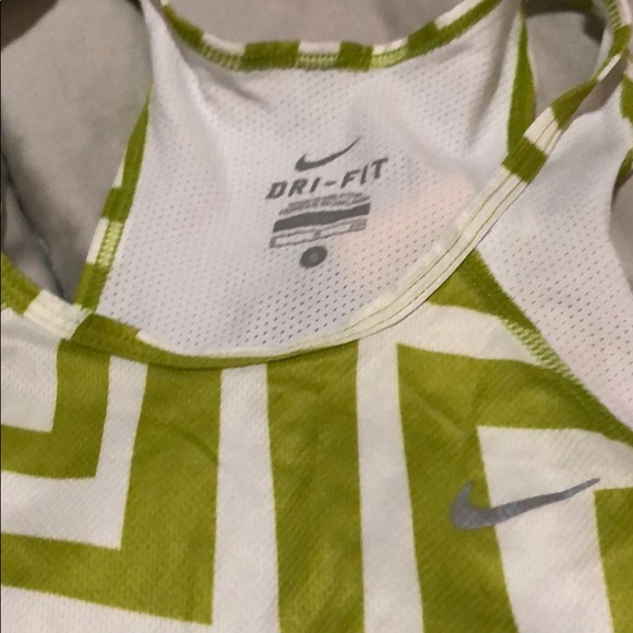 Green and white graphic dri-fit tank. Size small. - Picture 3 of 4